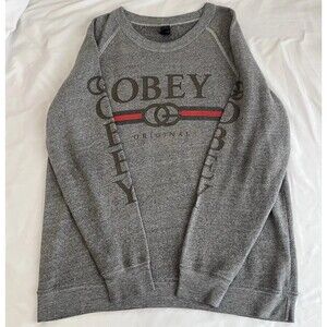 Rare Obey Worldwide Box Logo Hoodie Vintage Sweatshirt Size XL Limited